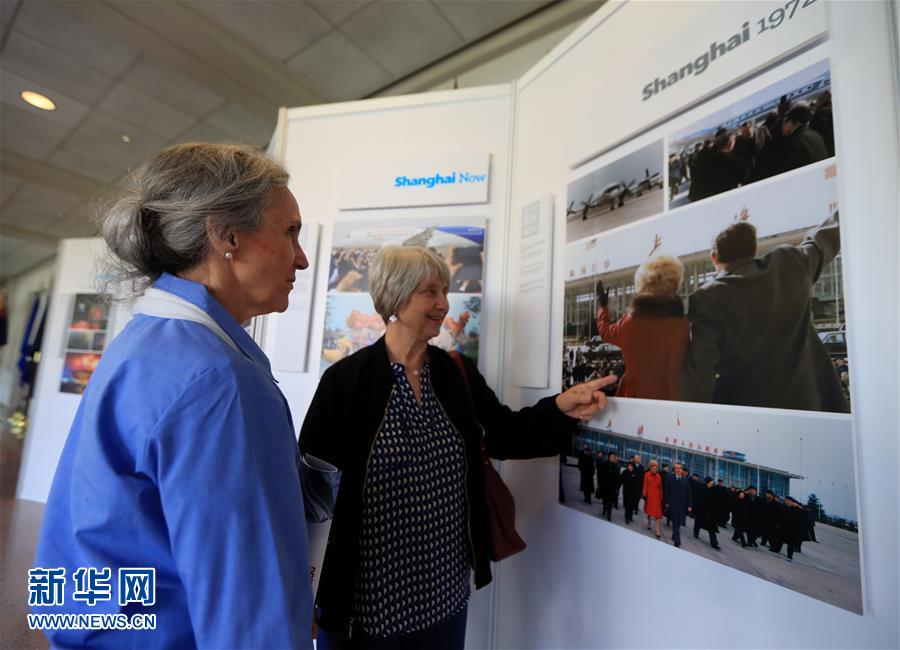 （国际）（1）《搭建新桥梁：一位美国总统与三座中国城市》图片展在美开幕